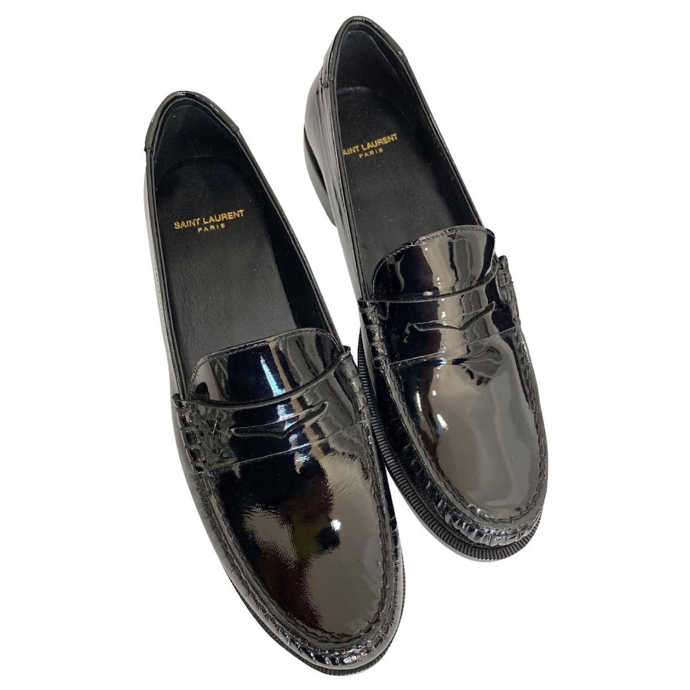 SAINT LAURENT 'Le loafer' Black Patent Leather size 39